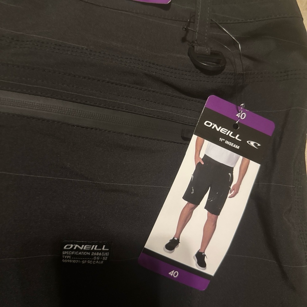 O'NEILL Crossover  BOARDSHORTS SWIM TRUNKS IN BLACK MENS SIZE 40 NEW U3